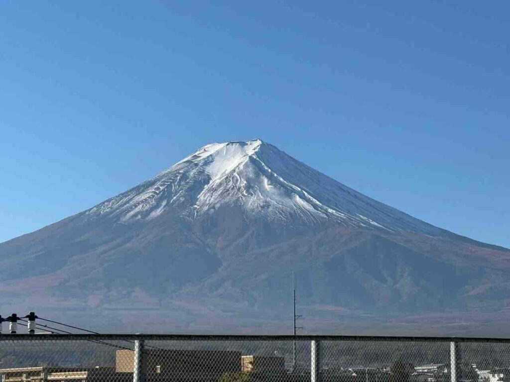 今日は富士山を見ながら。