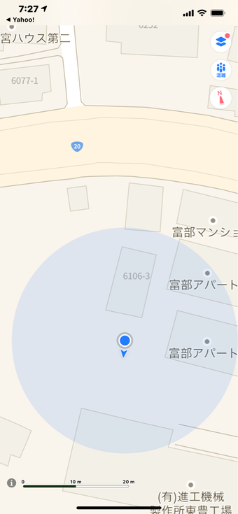 ヤフー地図が！