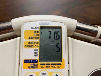 ついに71キロ台(^｡^)